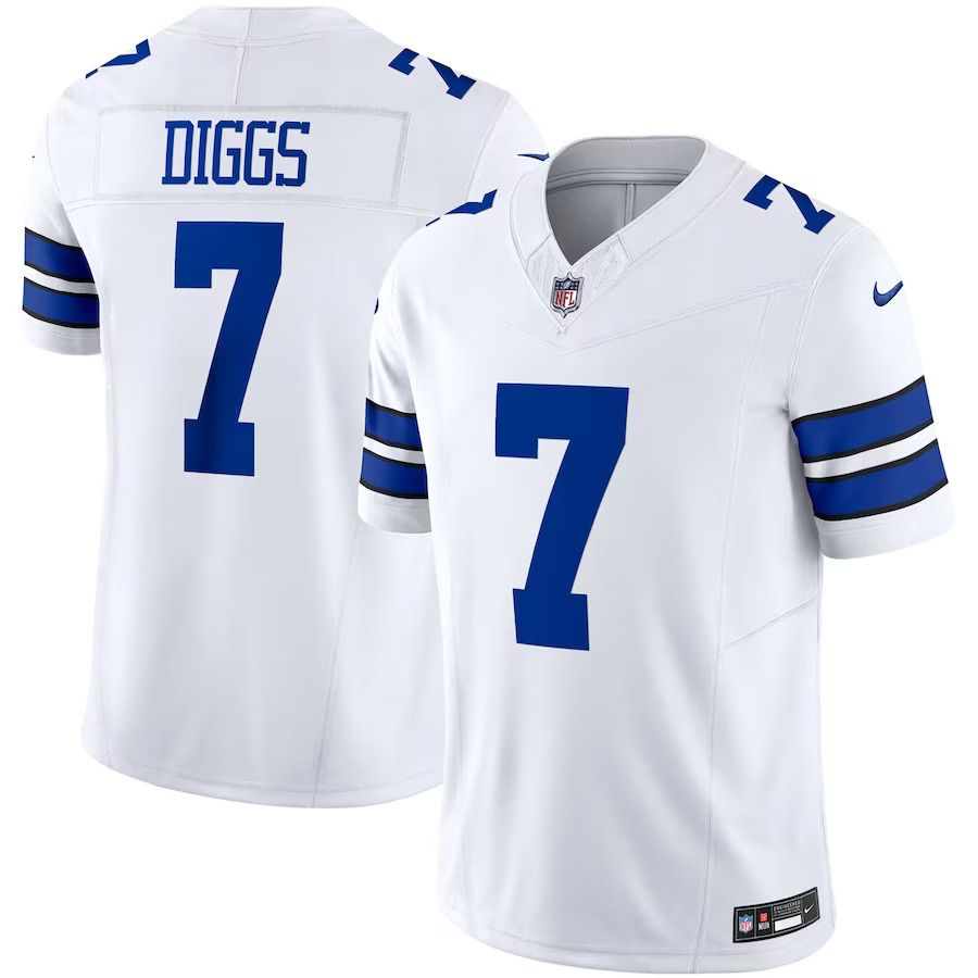 Men Dallas Cowboys #7 Trevon Diggs Nike White Vapor F.U.S.E. Limited NFL Jersey